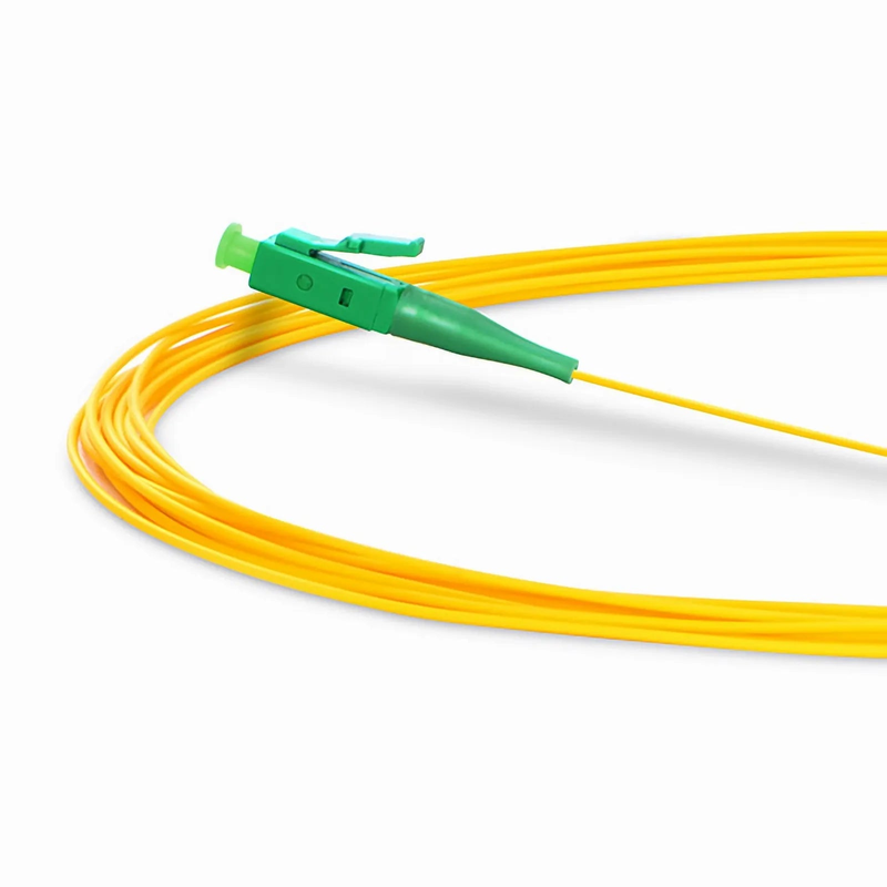 SFPS 1m (3ft) Fiber Pigtail, LC APC to Unterminated, Simplex, OS2 Single Mode, PVC (Unrated), 0.9mm, Yellow SFPS