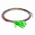 SFPS 1m (3ft) Fiber Pigtail, SC APC to Unterminated, 12 Fibers, Unjacketed Color-Coded, OS2 Single Mode, PVC (Unrated), 0.9mm, 12-Color SFPS