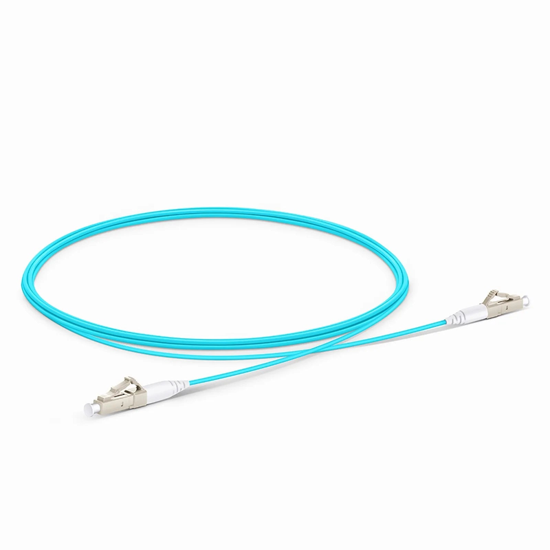 SFPS 2m (7ft) Fiber Patch Cable, 1 Fiber, LC UPC Simplex to LC UPC Simplex, Multimode (OM4), Riser (OFNR), 1.2mm, Tight-Buffered, Aqua SFPS