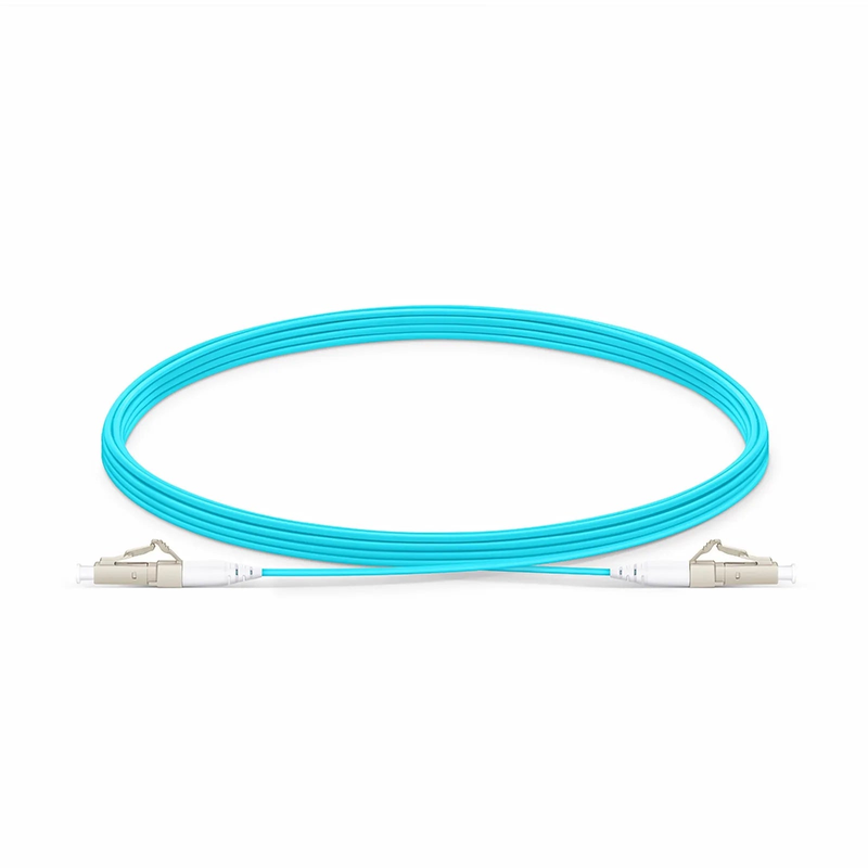 SFPS 5m (16ft) Fiber Patch Cable, 1 Fiber, LC UPC Simplex to LC UPC Simplex, Multimode (OM4), Riser (OFNR), 1.2mm, Tight-Buffered, Aqua SFPS