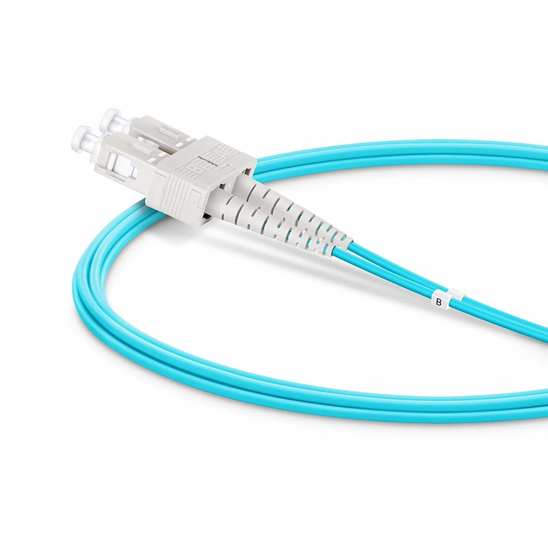 SFPS 3m (10ft) Fiber Patch Cable, 2 Fibers, SC UPC Duplex to SC UPC Duplex, Multimode (OM4), Riser (OFNR), 1.6mm, Tight-Buffered, Aqua SFPS