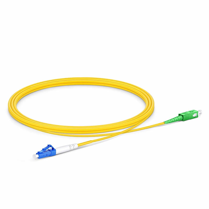 SFPS 2m (7ft) Fiber Patch Cable, 1 Fiber, LC UPC Simplex to SC APC Simplex, Single Mode (OS2), Riser (OFNR), 2.0mm, Tight-Buffered, Yellow, 10 Pcs/Pack SFPS