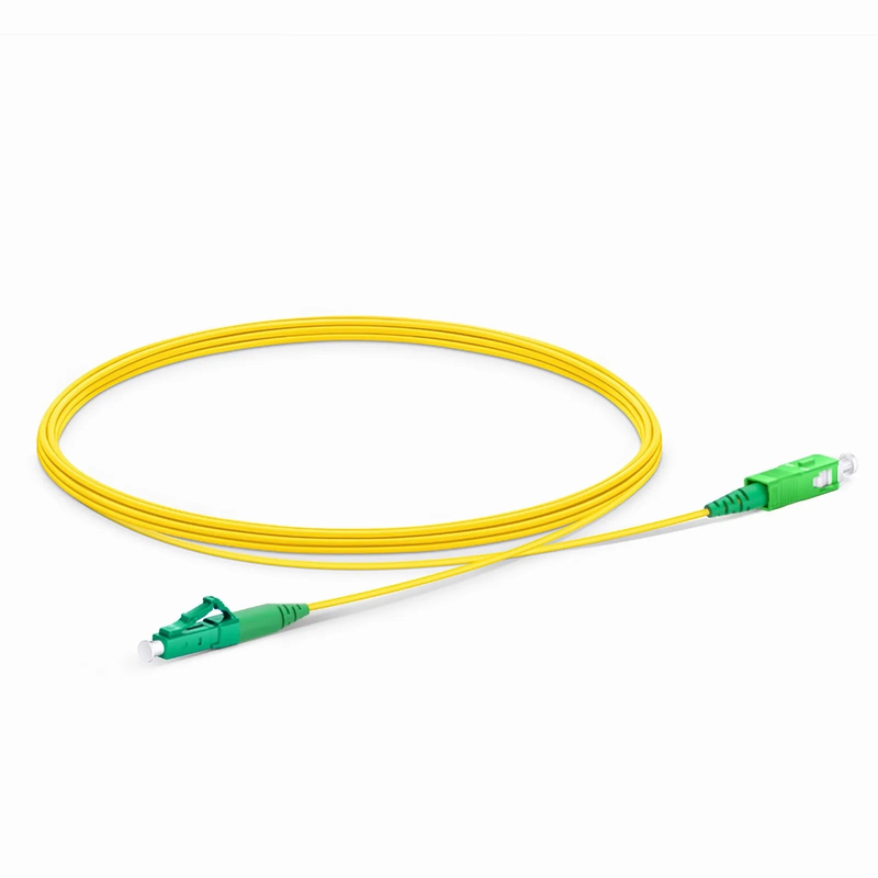 SFPS 3m (10ft) Fiber Patch Cable, 1 Fiber, LC APC Simplex to SC APC Simplex, Single Mode (OS2), Riser (OFNR), 1.2mm, Tight-Buffered, Yellow SFPS