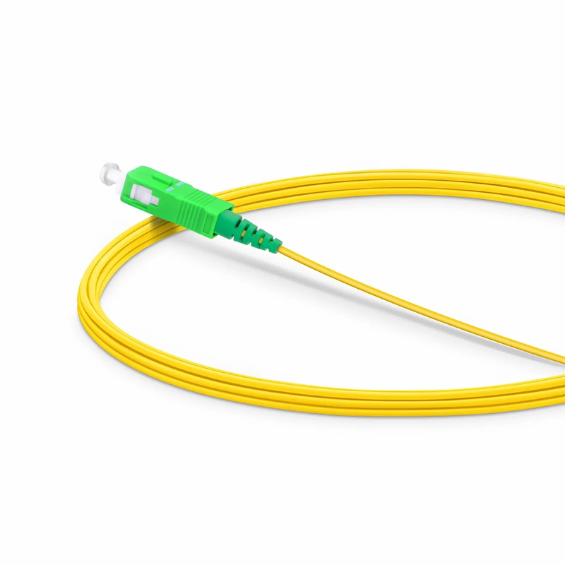 SFPS 3m (10ft) Fiber Patch Cable, 1 Fiber, LC APC Simplex to SC APC Simplex, Single Mode (OS2), Riser (OFNR), 1.2mm, Tight-Buffered, Yellow SFPS