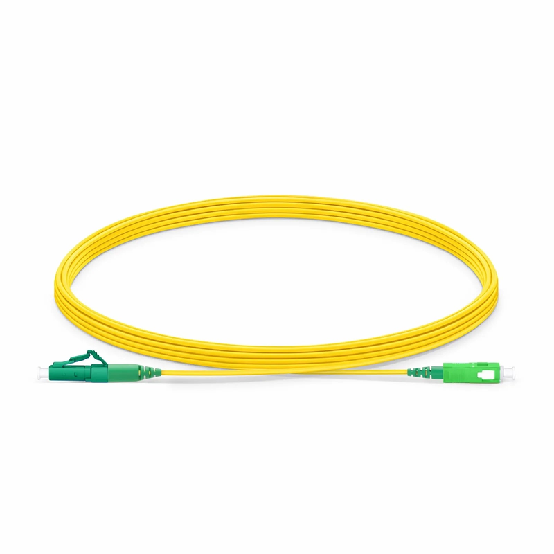 SFPS 5m (16ft) Fiber Patch Cable, 1 Fiber, LC APC Simplex to SC APC Simplex, Single Mode (OS2), Riser (OFNR), 1.2mm, Tight-Buffered, Yellow SFPS