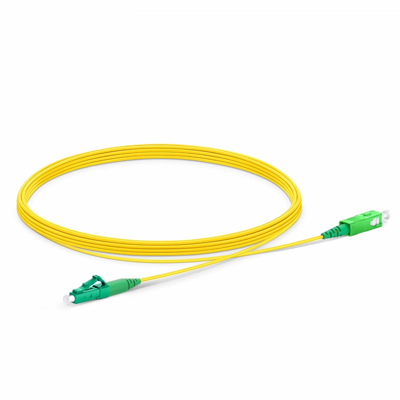 SFPS 5m (16ft) Fiber Patch Cable, 1 Fiber, LC APC Simplex to SC APC Simplex, Single Mode (OS2), Riser (OFNR), 1.2mm, Tight-Buffered, Yellow SFPS