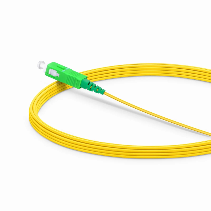 SFPS 5m (16ft) Fiber Patch Cable, 1 Fiber, LC APC Simplex to SC APC Simplex, Single Mode (OS2), Riser (OFNR), 1.2mm, Tight-Buffered, Yellow SFPS