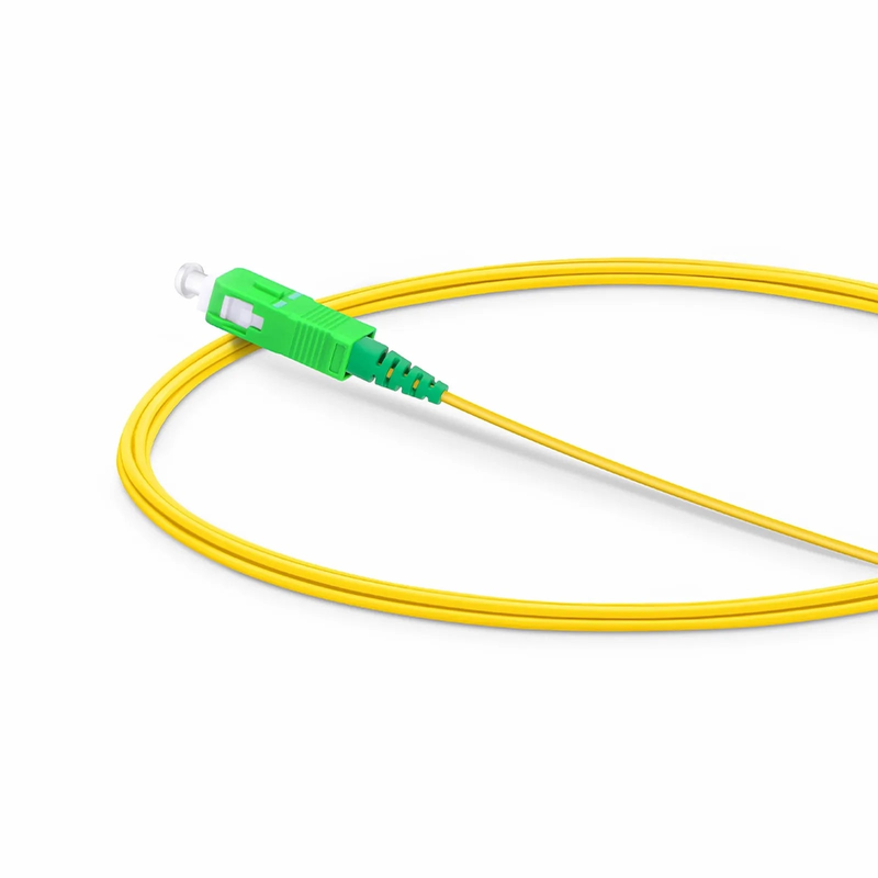 SFPS 2m (7ft) Fiber Patch Cable, 1 Fiber, SC APC Simplex to SC APC Simplex, Single Mode (OS2), Riser (OFNR), 1.2mm, Tight-Buffered, Yellow SFPS