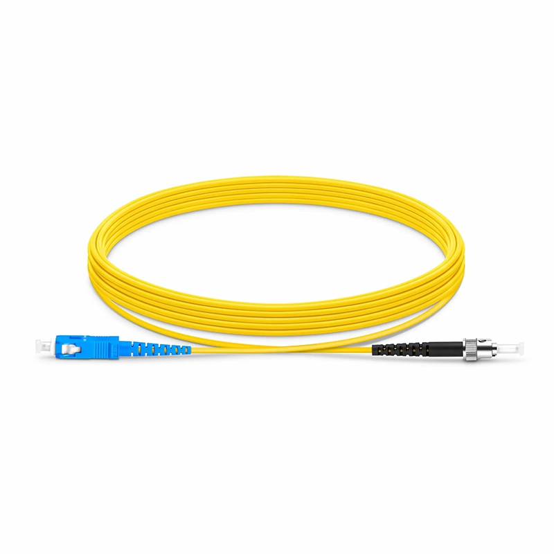 SFPS 5m (16ft) Fiber Patch Cable, 1 Fiber, SC UPC Simplex to ST UPC Simplex, Single Mode (OS2), Riser (OFNR), 1.6mm, Tight-Buffered, Yellow SFPS
