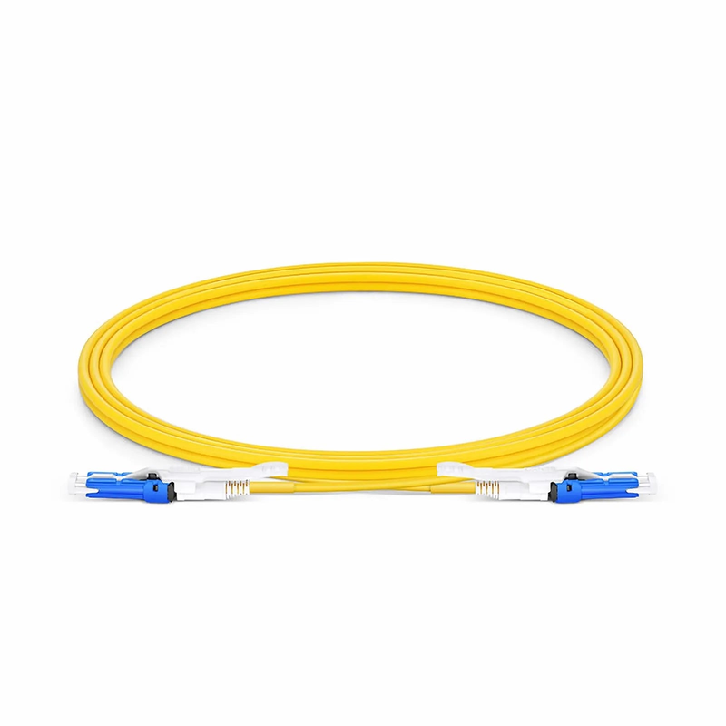 SFPS 2m (7ft) Fiber Patch Cable, 2 Fibers, CSA UPC Duplex to CSA UPC Duplex Uniboot, Single Mode (OS2), Riser (OFNR), 2.0mm, Yellow, for 200/400G Network Connection SFPS