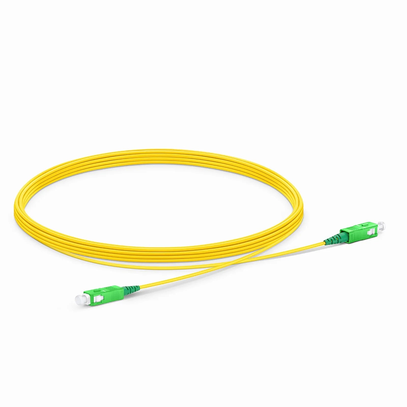 SFPS 5m (16ft) Fiber Patch Cable, 1 Fiber, SC APC Simplex to SC APC Simplex, Single Mode (OS2), Riser (OFNR), 1.2mm, Tight-Buffered, Yellow SFPS