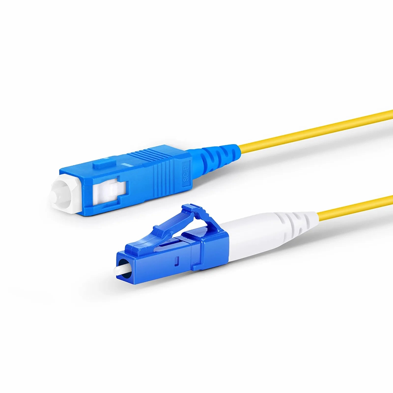 SFPS 2m (7ft) Fiber Patch Cable, 1 Fiber, LC UPC Simplex to SC UPC Simplex, Single Mode (OS2), Riser (OFNR), 1.2mm, Tight-Buffered, Yellow SFPS