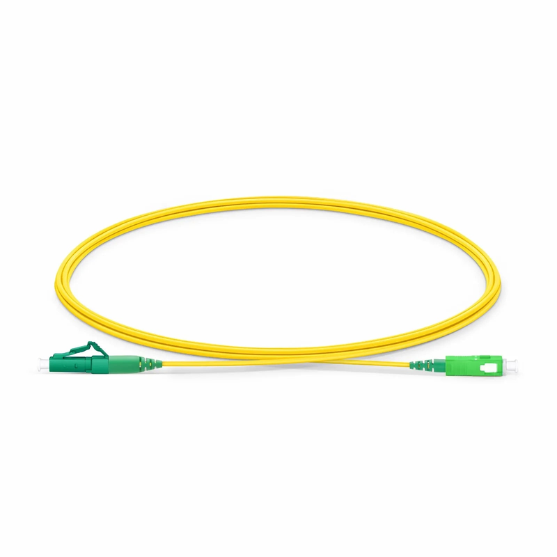SFPS 2m (7ft) Fiber Patch Cable, 1 Fiber, LC APC Simplex to SC APC Simplex, Single Mode (OS2), Riser (OFNR), 1.2mm, Tight-Buffered, Yellow SFPS