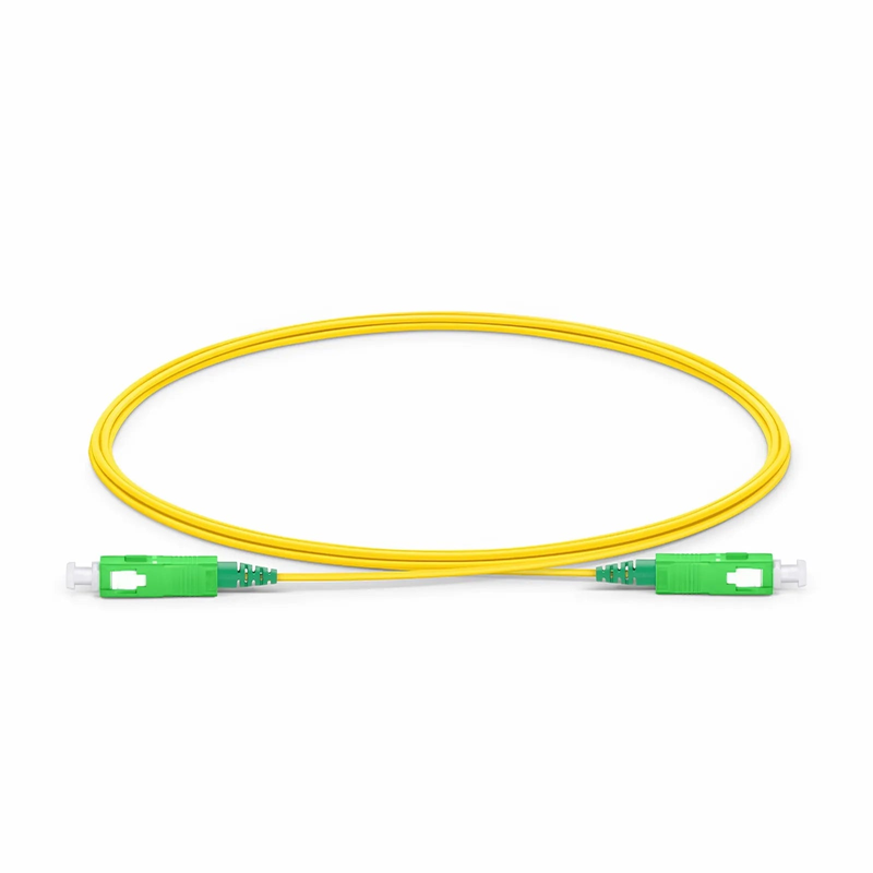 SFPS 2m (7ft) Fiber Patch Cable, 1 Fiber, SC APC Simplex to SC APC Simplex, Single Mode (OS2), Riser (OFNR), 1.2mm, Tight-Buffered, Yellow SFPS