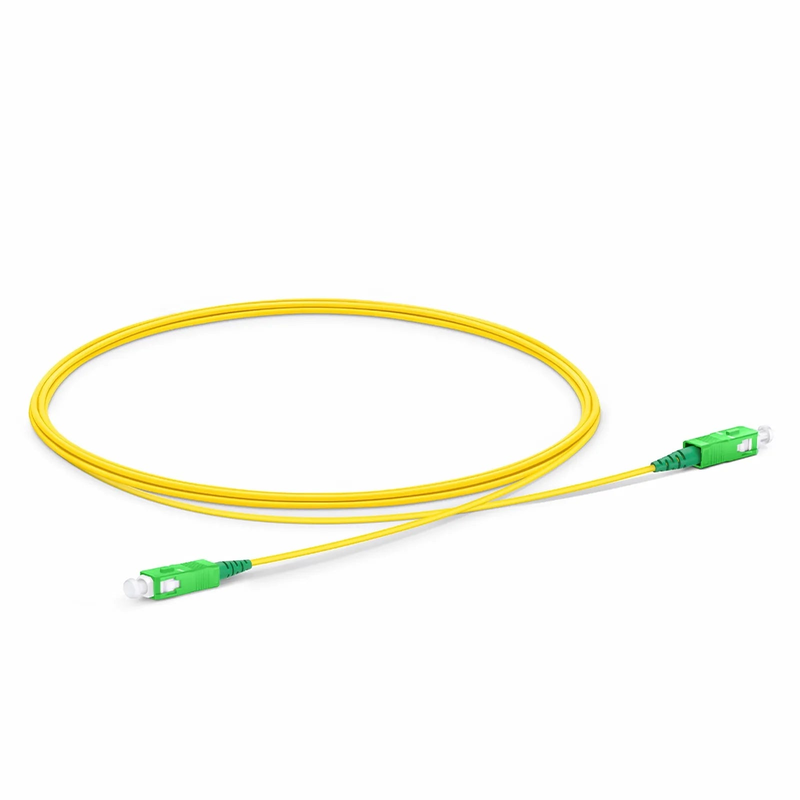 SFPS 2m (7ft) Fiber Patch Cable, 1 Fiber, SC APC Simplex to SC APC Simplex, Single Mode (OS2), Riser (OFNR), 1.2mm, Tight-Buffered, Yellow SFPS