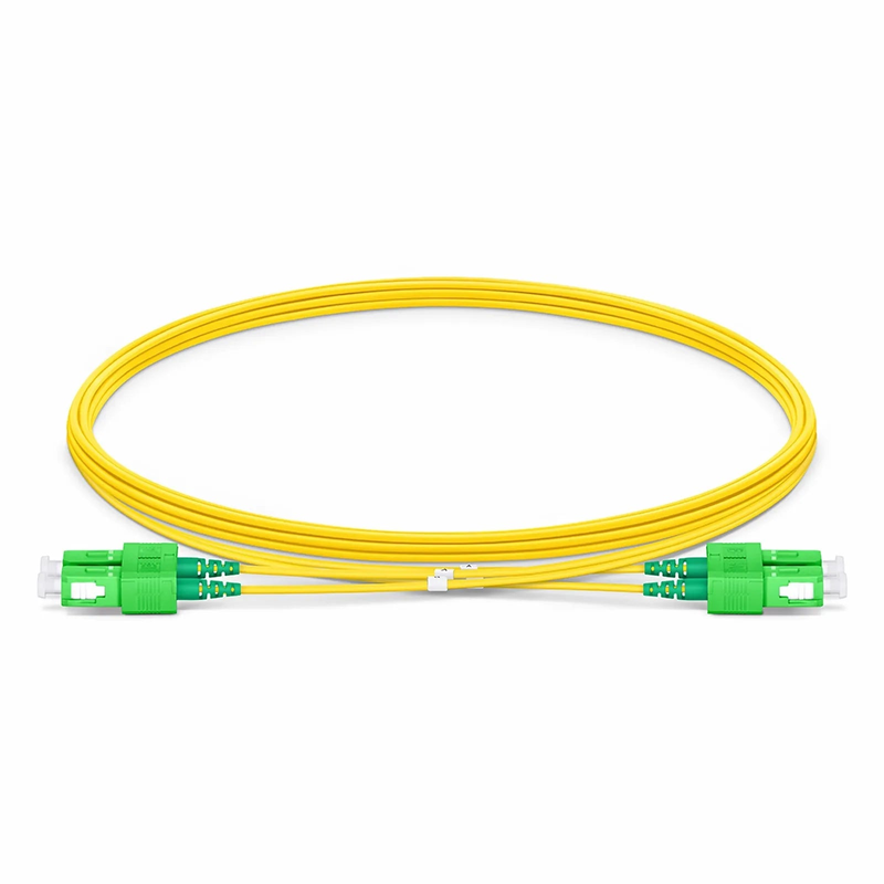 SFPS 3m (10ft) Fiber Patch Cable, 2 Fibers, SC APC Duplex to SC APC Duplex, Single Mode (OS2), LSZH, 1.2mm, Tight-Buffered, Yellow SFPS