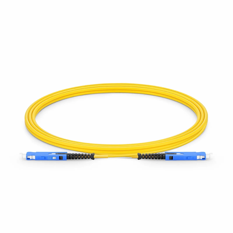 SFPS 2m (7ft) Fiber Patch Cable, 2 Fibers, SN UPC Duplex to SN UPC Duplex Uniboot, Single Mode (OS2), Riser (OFNR), 1.6mm, Yellow, for 400G Network Connection SFPS