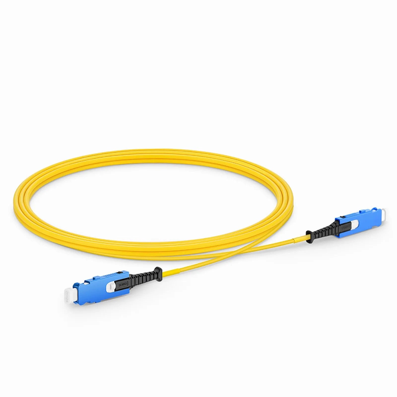 SFPS 2m (7ft) Fiber Patch Cable, 2 Fibers, SN UPC Duplex to SN UPC Duplex Uniboot, Single Mode (OS2), Riser (OFNR), 1.6mm, Yellow, for 400G Network Connection SFPS