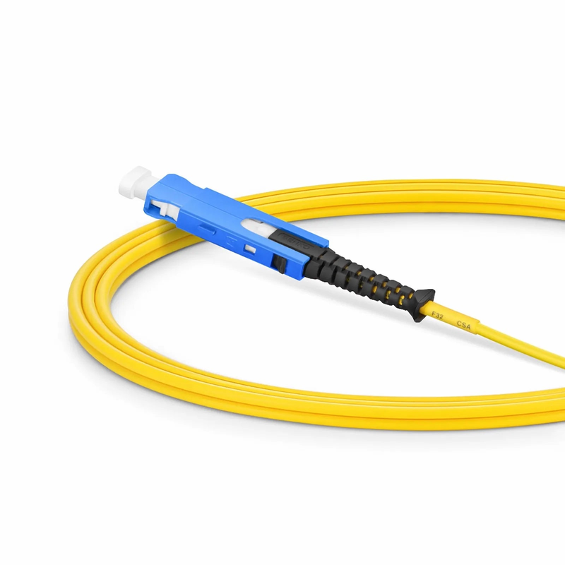 SFPS 2m (7ft) Fiber Patch Cable, 2 Fibers, SN UPC Duplex to SN UPC Duplex Uniboot, Single Mode (OS2), Riser (OFNR), 1.6mm, Yellow, for 400G Network Connection SFPS