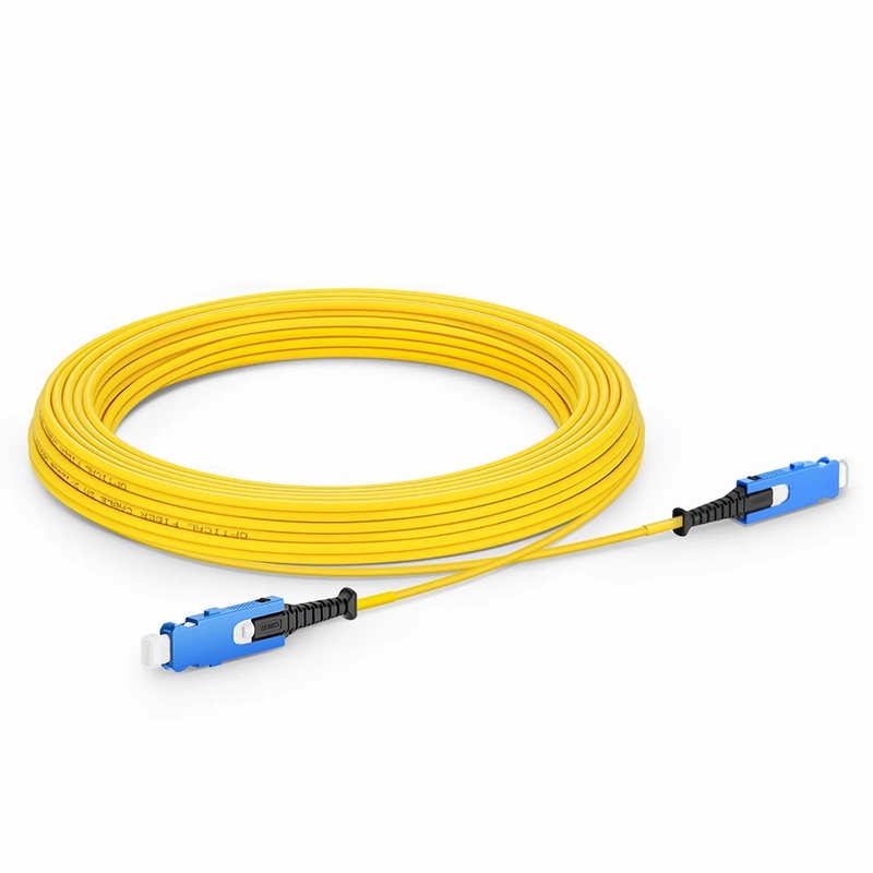 SFPS 10m (33ft) Fiber Patch Cable, 2 Fibers, SN UPC Duplex to SN UPC Duplex Uniboot, Single Mode (OS2), Riser (OFNR), 1.6mm, Yellow, for 400G Network Connection SFPS
