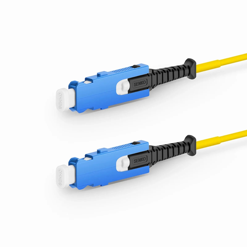 SFPS 10m (33ft) Fiber Patch Cable, 2 Fibers, SN UPC Duplex to SN UPC Duplex Uniboot, Single Mode (OS2), Riser (OFNR), 1.6mm, Yellow, for 400G Network Connection SFPS