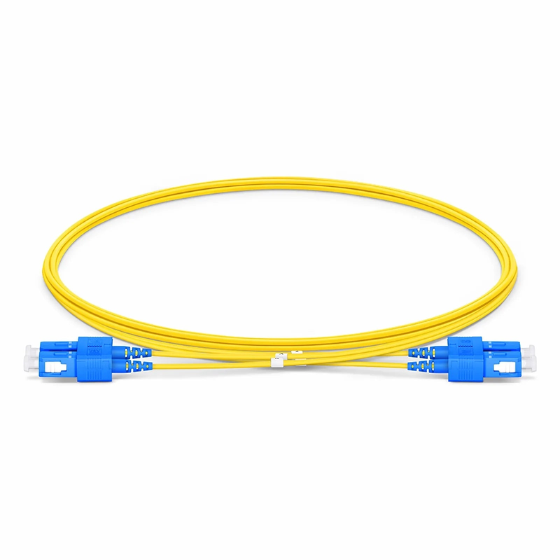 SFPS 2m (7ft) Fiber Patch Cable, 2 Fibers, SC UPC Duplex to SC UPC Duplex, Single Mode (OS2), Riser (OFNR), 1.2mm, Tight-Buffered, Yellow SFPS