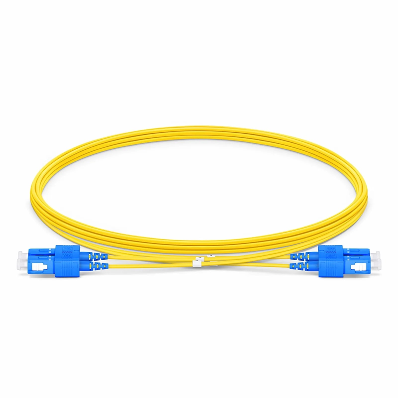 SFPS 3m (10ft) Fiber Patch Cable, 2 Fibers, SC UPC Duplex to SC UPC Duplex, Single Mode (OS2), Riser (OFNR), 1.2mm, Tight-Buffered, Yellow SFPS