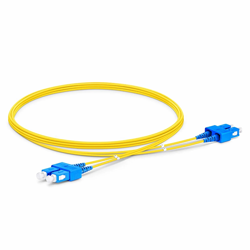 SFPS 3m (10ft) Fiber Patch Cable, 2 Fibers, SC UPC Duplex to SC UPC Duplex, Single Mode (OS2), Riser (OFNR), 1.2mm, Tight-Buffered, Yellow SFPS