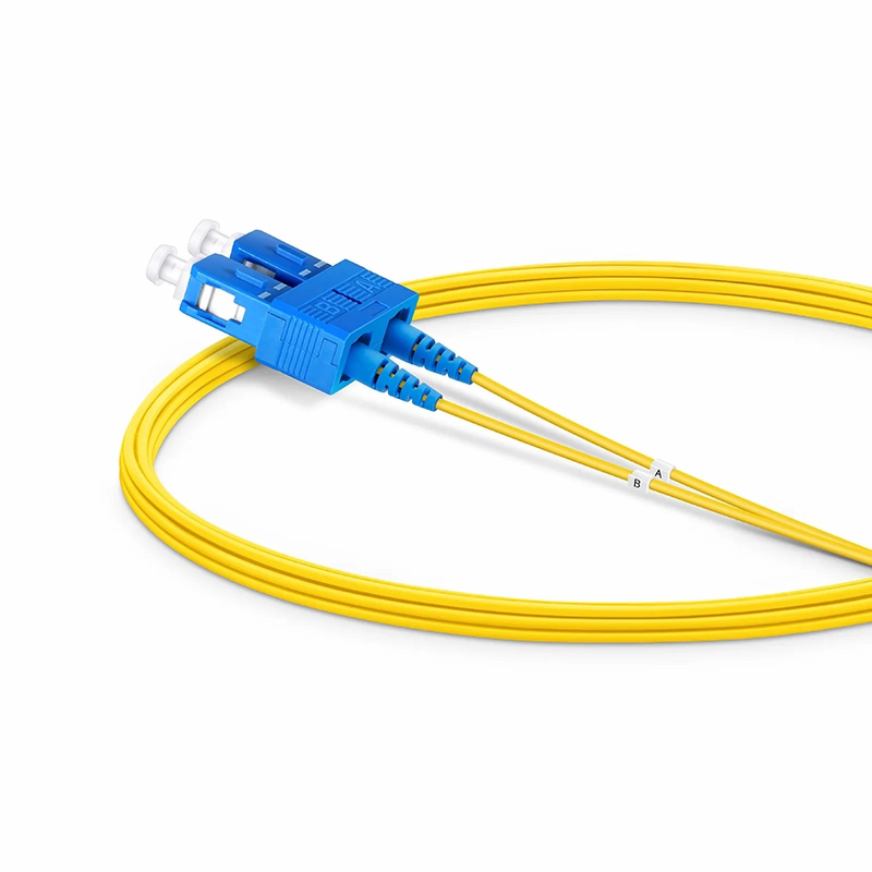 SFPS 3m (10ft) Fiber Patch Cable, 2 Fibers, SC UPC Duplex to SC UPC Duplex, Single Mode (OS2), Riser (OFNR), 1.2mm, Tight-Buffered, Yellow SFPS