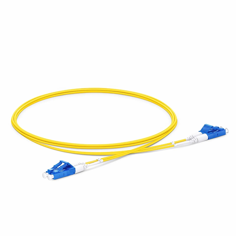SFPS 2m (7ft) Fiber Patch Cable, 2 Fibers, LC UPC Duplex to LC UPC Duplex, Single Mode (OS2), Riser (OFNR), 1.2mm, Tight-Buffered, Yellow SFPS
