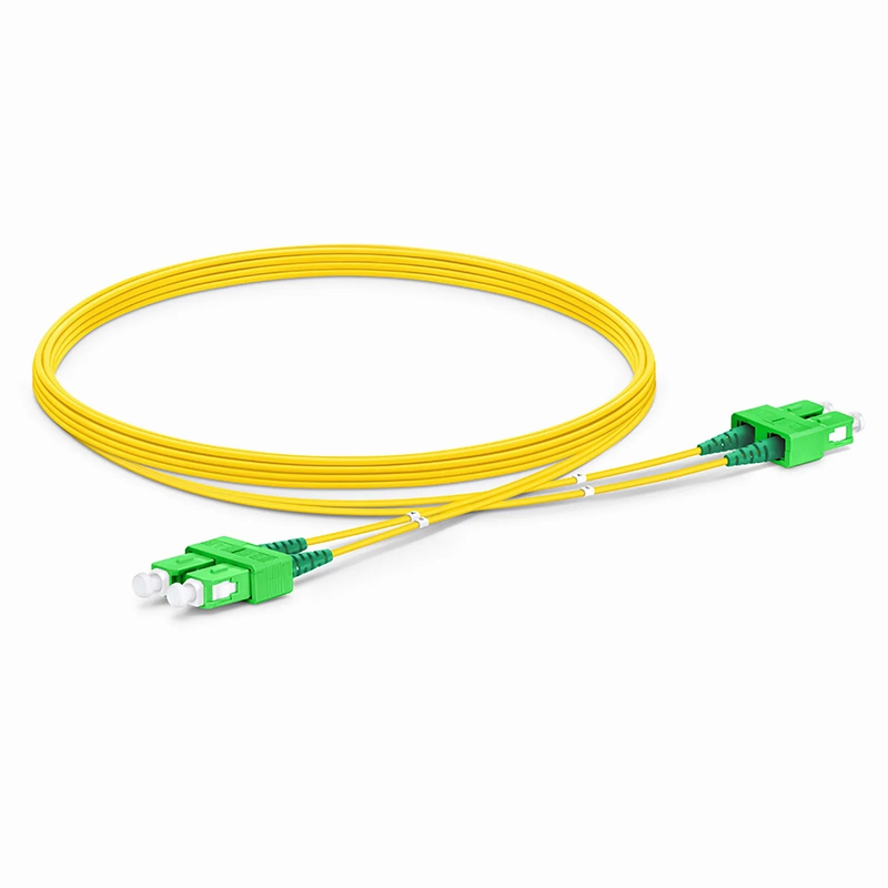 SFPS 5m (16ft) Fiber Patch Cable, 2 Fibers, SC APC Duplex to SC APC Duplex, Single Mode (OS2), Riser (OFNR), 1.2mm, Tight-Buffered, Yellow SFPS