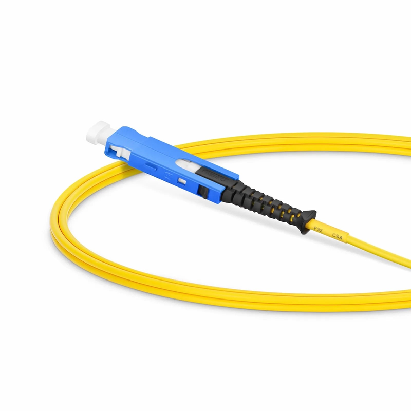 SFPS 1m (3ft) Fiber Patch Cable, 2 Fibers, SN UPC Duplex to SN UPC Duplex Uniboot, Single Mode (OS2), Riser (OFNR), 1.6mm, Yellow, for 400G Network Connection SFPS