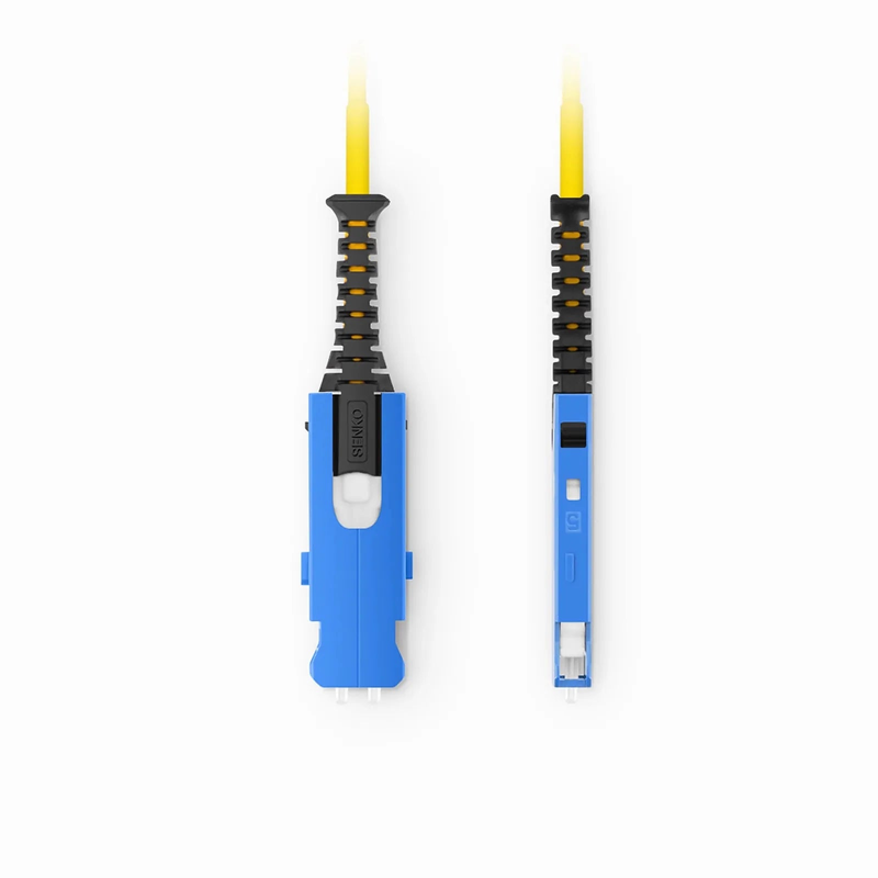 SFPS 1m (3ft) Fiber Patch Cable, 2 Fibers, SN UPC Duplex to SN UPC Duplex Uniboot, Single Mode (OS2), Riser (OFNR), 1.6mm, Yellow, for 400G Network Connection SFPS