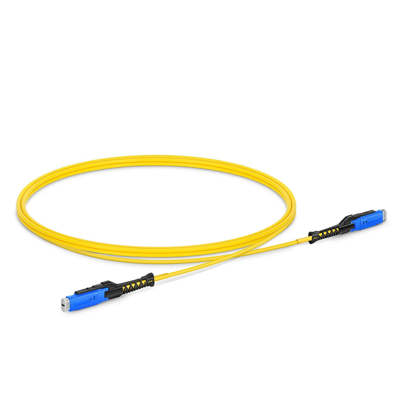 SFPS 1m (3ft) Fiber Patch Cable, 2 Fibers, MDC UPC Duplex to MDC UPC Duplex Uniboot, Single Mode (OS2), Riser (OFNR), 2.0mm, Yellow, for 100/400/800G Network Connection SFPS