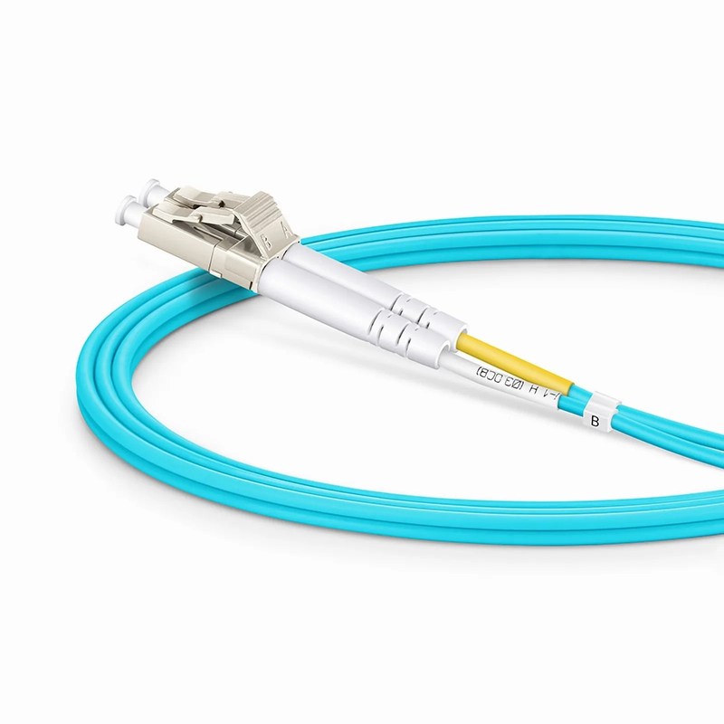 SFPS 1m (3ft) Fiber Patch Cable, 2 Fibers, LC UPC Duplex to LC UPC Duplex, Multimode (OM3), Riser (OFNR), 2.0mm, Tight-Buffered, Aqua, 10 Pcs/Pack SFPS