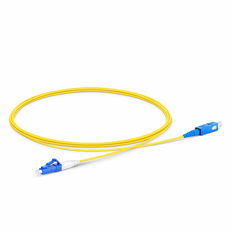 SFPS 2m (7ft) Fiber Patch Cable, 1 Fiber, LC UPC Simplex to SC UPC Simplex, Single Mode (OS2), Riser (OFNR), 1.2mm, Tight-Buffered, Yellow