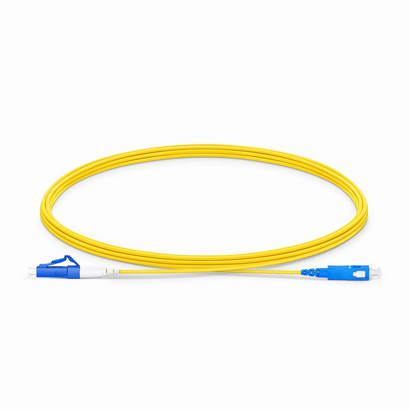 SFPS 3m (10ft) Fiber Patch Cable, 1 Fiber, LC UPC Simplex to SC UPC Simplex, Single Mode (OS2), Riser (OFNR), 1.2mm, Tight-Buffered, Yellow