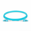SFPS 3m (10ft) Fiber Patch Cable, 2 Fibers, LC UPC Duplex to LC UPC Duplex Switchable Clip Uniboot, Multimode (OM4), Riser (OFNR), 2.0mm, Aqua SFPS