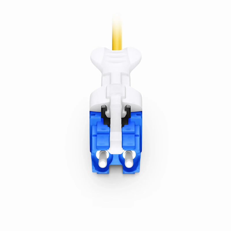 SFPS 1m (3ft) Fiber Patch Cable, 2 Fibers, CSA UPC Duplex to LC UPC Duplex Flat Clip Uniboot, Single Mode (OS2), Riser (OFNR), 2.0mm, Yellow, for 200/400G Network Connection SFPS