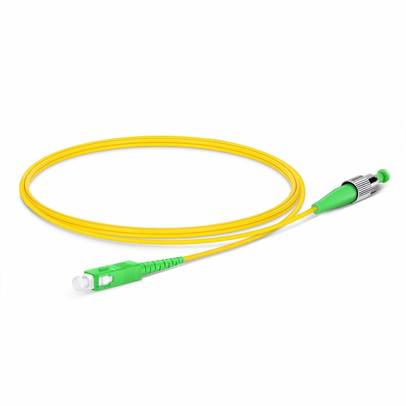 SFPS 1m (3ft) Fiber Patch Cable, 1 Fiber, SC APC Simplex to FC APC Simplex, Single Mode (OS2), Riser (OFNR), 2.0mm, Tight-Buffered, Yellow SFPS
