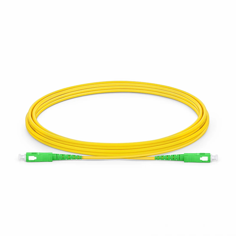 SFPS 3m (10ft) Fiber Patch Cable, 1 Fiber, SC APC Simplex to SC APC Simplex, Single Mode (OS2), Riser (OFNR), 2.0mm, Tight-Buffered, Yellow, 10 Pcs/Pack SFPS