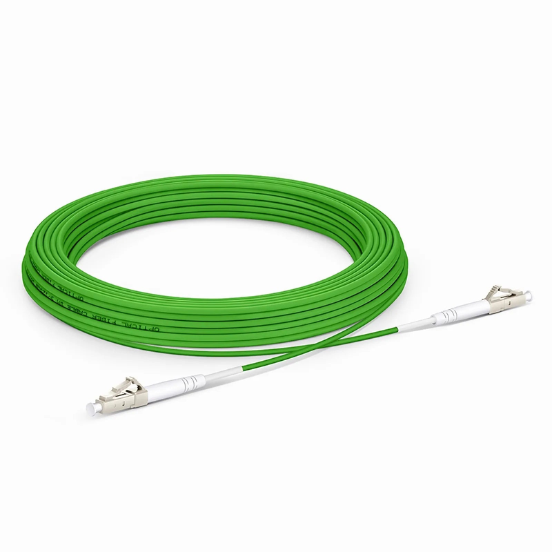 SFPS 15m (49ft) Fiber Patch Cable, 1 Fiber, LC UPC Simplex to LC UPC Simplex, Multimode (OM5), Riser (OFNR), 2.0mm, Tight-Buffered, Lime Green SFPS