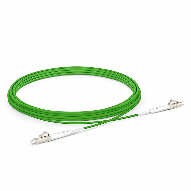 SFPS 3m (10ft) Fiber Patch Cable, 1 Fiber, LC UPC Simplex to LC UPC Simplex, Multimode (OM5), Riser (OFNR), 2.0mm, Tight-Buffered, Lime Green SFPS