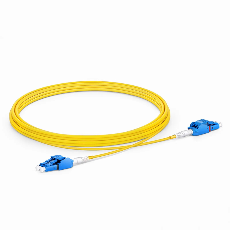 SFPS 3m (10ft) Fiber Patch Cable, 2 Fibers, LC UPC Duplex to LC UPC Duplex Switchable Clip Uniboot, Single Mode (OS2), Riser (OFNR), 2.0mm, Yellow SFPS