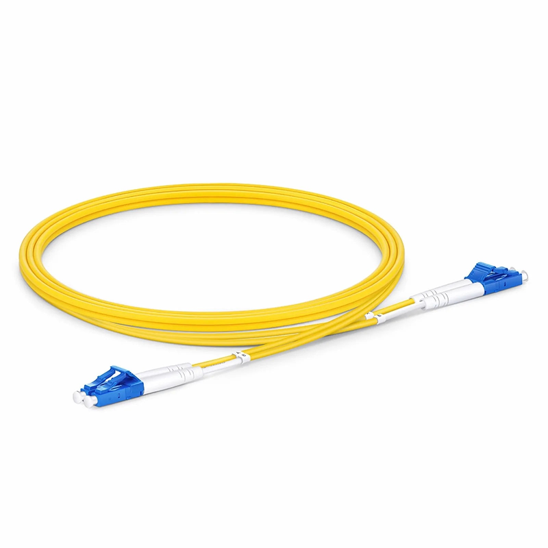 SFPS 1m (3ft) Fiber Patch Cable, 2 Fibers, LC UPC Duplex to LC UPC Duplex, Single Mode (OS2), Riser (OFNR), 2.0mm, Tight-Buffered, Yellow, 10 Pcs/Pack SFPS