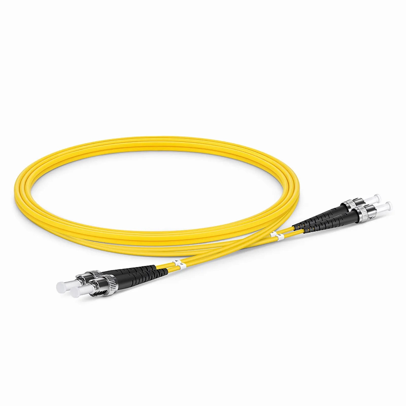 SFPS 1m (3ft) Fiber Patch Cable, 2 Fibers, ST UPC to ST UPC, Single Mode (OS2), Riser (OFNR), 2.0mm, Tight-Buffered, Yellow SFPS