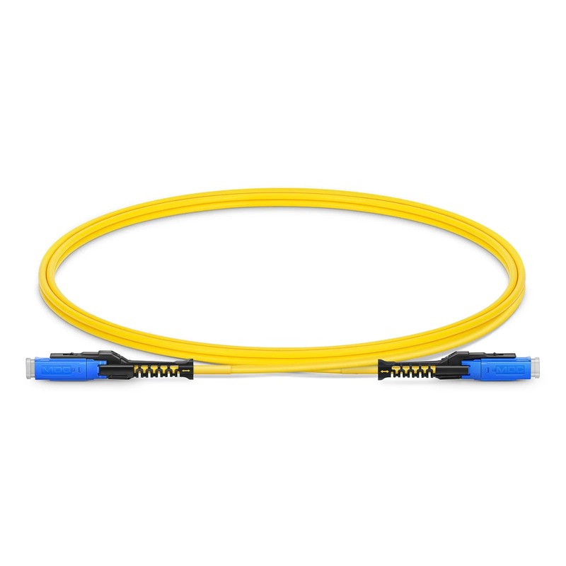 SFPS 1m (3ft) Fiber Patch Cable, 2 Fibers, MDC UPC Duplex to MDC UPC Duplex Uniboot, Single Mode (OS2), Riser (OFNR), 2.0mm, Yellow, for 100/400/800G Network Connection SFPS