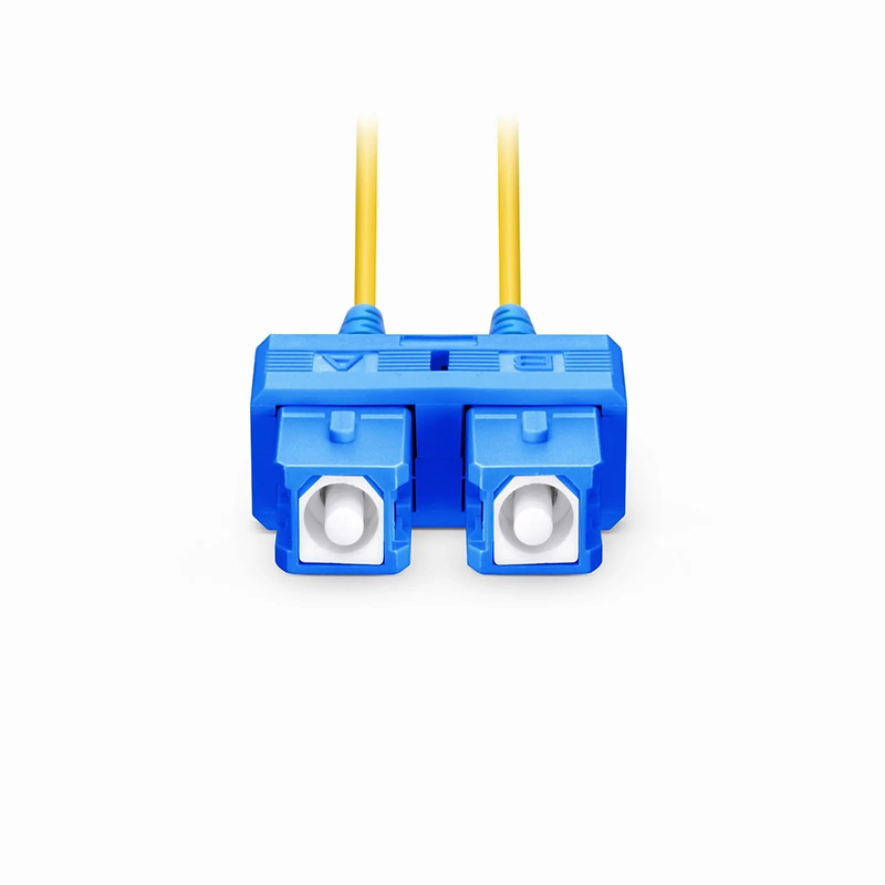 SFPS 2m (7ft) Fiber Patch Cable, 2 Fibers, SC UPC Duplex to SC UPC Duplex, Single Mode (OS2), Riser (OFNR), 1.2mm, Tight-Buffered, Yellow SFPS