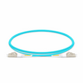 SFPS 2m (7ft) Fiber Patch Cable, 2 Fibers, LC UPC Duplex to LC UPC Duplex, Multimode (OM4), Riser (OFNR), 1.2mm, Tight-Buffered, Aqua SFPS
