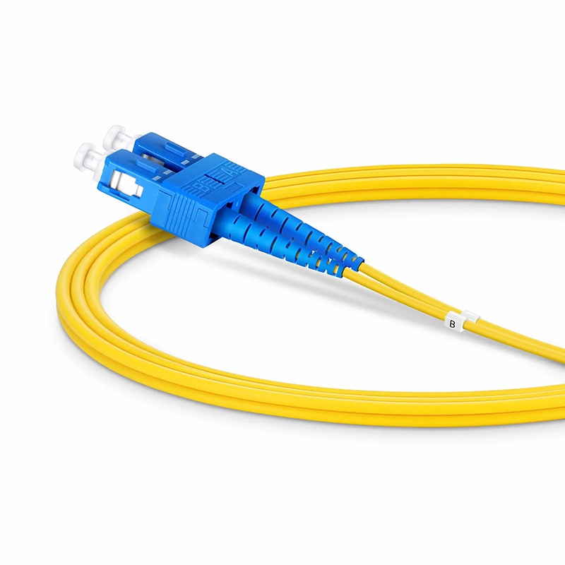 SFPS 1m (3ft) Fiber Patch Cable, 2 Fibers, SC UPC Duplex to SC UPC Duplex, Single Mode (OS2), Riser (OFNR), 2.0mm, Tight-Buffered, Yellow